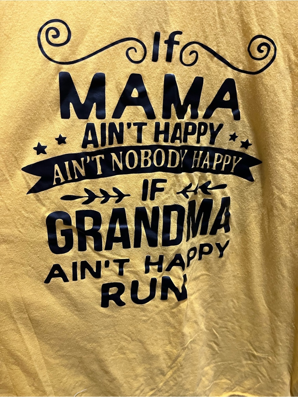 Yellow 3XL Graphic Tee - 'If Mama Ain't Happy'